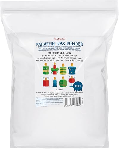 Materialix Paraffinwachs Pulver für Kerzen - verschiedene Größen (3kg) - Kerzenwachs, Kerzensand, Kerzenwachs zum gießen von Materialix