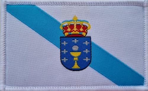 MateyCo Patch mit Klettverschluss Galizien, offiziell gewebt 8 cm x 5 cm für Rucksack, Weste, Mützen. Aufnäher für Militär- und Bikerbekleidung (Galizien) von MateyCo