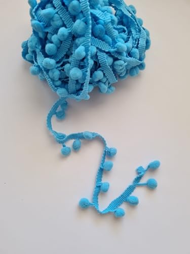 Pompom Nähband (Himmelblau) von MateyCo