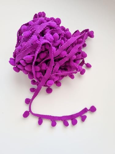 Pompom Nähband (Violett) von MateyCo