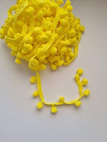 Pompom Nähband (gelb) von MateyCo