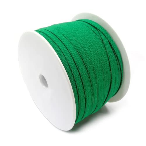 Matsa 100 m Häkelband 5 mm | Gummi-Nähen und Konfektion | 180% Elastizität, Polyester, Grün, Normal von Matsa