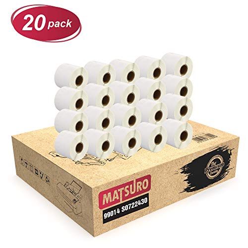 Matsuro Original | Kompatibel Rollen Etiketten Ersatz für DYMO 99014 S0722430 (54 mm x 101 mm | 220 Etiketten pro Rolle | 20-er PACK) von Matsuro