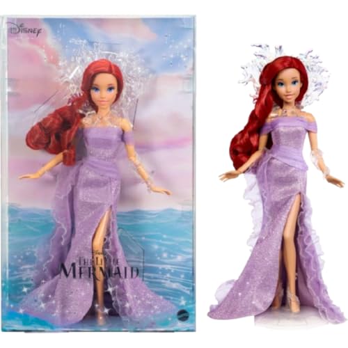 Mattel ​Disney Collector Arielle Die kleine Meerjungfrau Puppe mit Puppenständer, inspiriert vom Disney Film 35. für Kinder und Sammler von Mattel