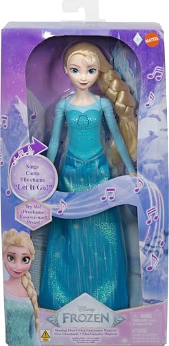 Mattel Disney Frozen Toys, singende Elsa-Puppe in charakteristischer Kleidung, singt "Let It Go" aus dem Disney-Film Frozen, für Kinder von Mattel