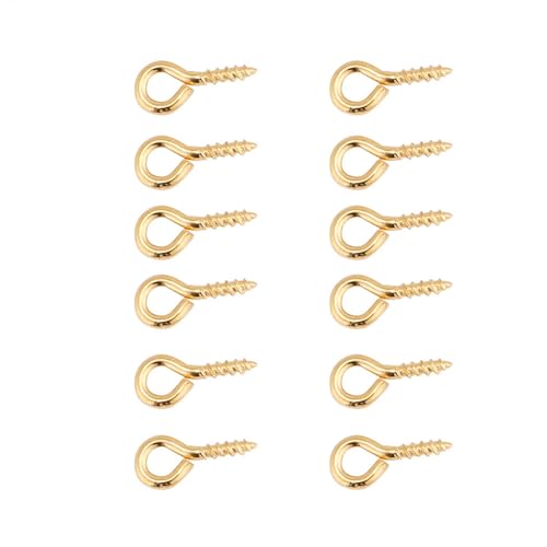 3Colors 200pcs Eye Pins Legierung Faden Augenhaken Schmuckbefund für Schmuckherstellung (Gold) von Matybobe