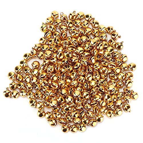 Kleine Bell Mini Bells 300pcs DIY Iron Jingle Bells Craft Jewelry Festival Geburtstagdekoration für Handwerk Juwelierfestival (Golden) von Matybobe