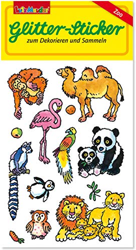 Glitter-Sticker * ZOOTIERE * von Lutz Mauder | 72307 | als Mitgebsel für Kinder | Zoo Tiere Aufkleber zum Kindergeburtstag & Basteln von Lutz Mauder