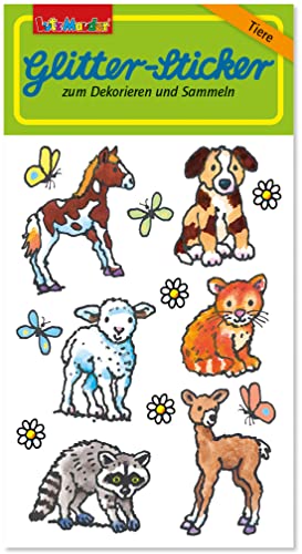 Glitzersticker * SÜSSE TIERBABYS * mit 12 Sticker als Mitgebsel für Kinder | 72313 | Baby Tiere Aufkleber zum Kindergeburtstag & Basteln von Mauder