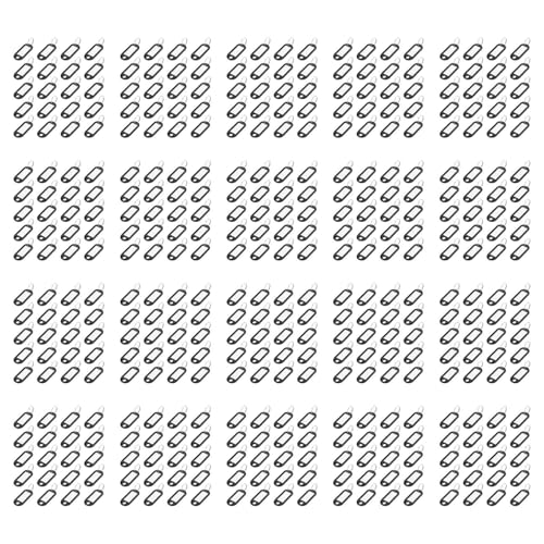 Mauedest 400 Stück ID-Labelschlüssel Tag Split Schwarz von Mauedest