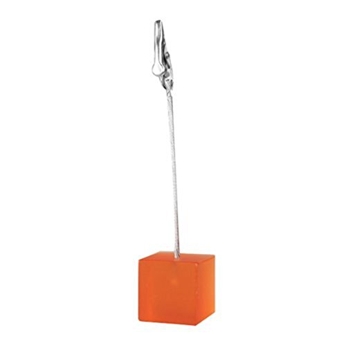 Mauedest Cube Wire Kartenhalter Notizblock Clip (transluzent orange) von Mauedest