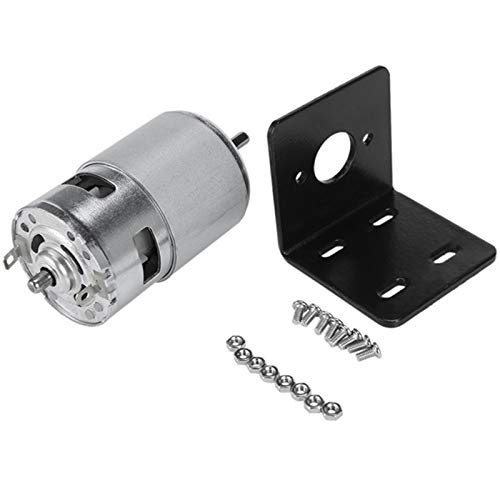 Mauedest Mini Elektromotor 775 DC Motor 12V/24V mit B10 Bohrfutter und Sitzmontage Halterung Mini Tischsäge zum Schneiden von Mauedest