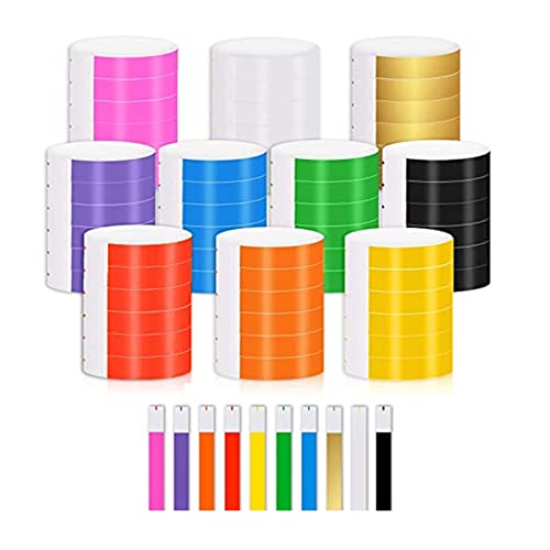 Mauedest Papier-Armbänder, wasserdicht, Neonfarben, für Veranstaltungen, geeignet für Partys, Armbänder (10 Farben), 1000 Stück von Mauedest