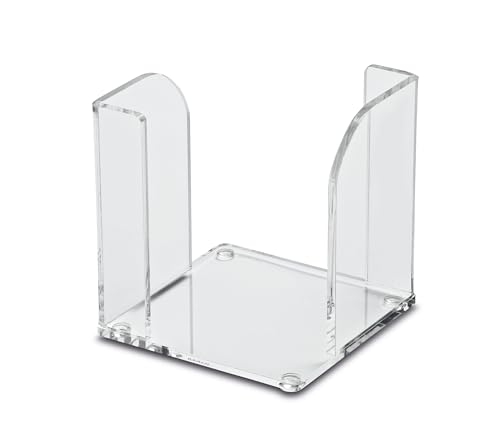 MAUL Zettelbox aus Acryl 9x9cm | Stilvoller Schreibtisch Organizer für Notizzettel, Papier und Zettel | Möbelschonend dank Standnoppen | Organizer für Schreibtisch, Büro und Regal | Transparent von Maul