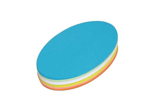 MAUL Moderationskarten oval 110x190mm (120 Stück) | Beschriftbare Karteikarten | Coaching Karten | Präsentationskarten | Moderationskoffer Nachfüllpack | 150 g/m² Papier | Bunt von Maul