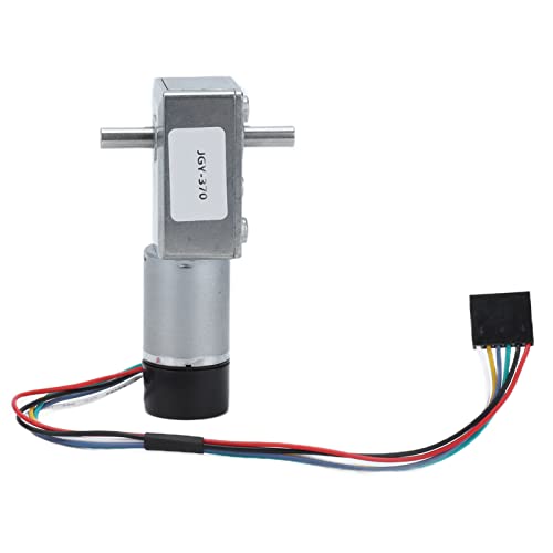 DC -Zahnradmotor Zahnradmotor mit Encoder Bixial 14mm Ausgangswelle DC 24 V Industrial Drive Device Zinklegungskupfer Einstellbare Geschwindigkeit kann nach vorne sein (10RPM) von Mavaol