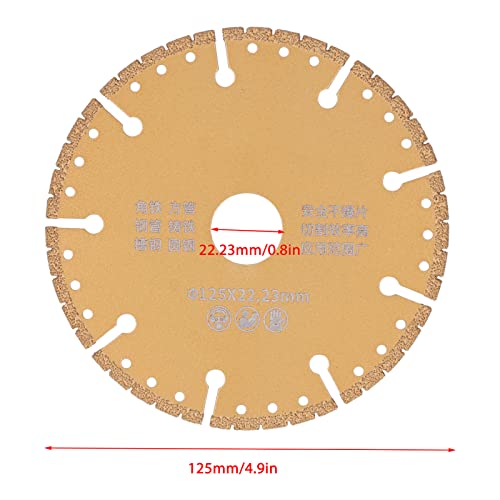 LÖT-SÄGEBLATT, MULTIFUNKTIONALE SCHNEIDSCHEIBE, DIAMANTKLINGE FÜR STAHL, METALL, GOLD, 125 X 22,23 MM WINKELSCHLEIFER UND SCHNEIDER von Mavaol