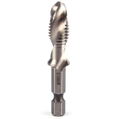 M10 HSS 1/4 Hex Shank Drill Tap Taper Bohrbits Elektrowerkzeug Teil hohe Härte - Bohrklopfteil Aluminium Eisen 6,35 -mm -Griff Workshop von Mavaol