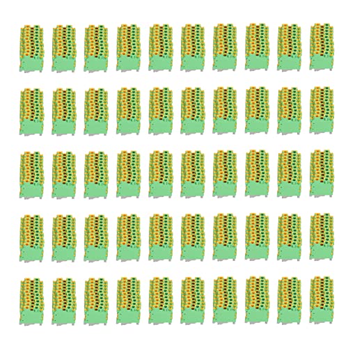 MAVAOL 50 PCS DIN RAIL MONTER Klemme Erdungsklemmen Block für elektrische Anschlüsse USLKG -6 von Mavaol