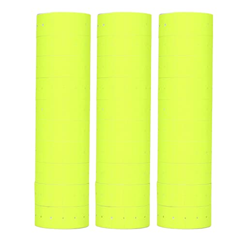 Mavaol 15000 Preisetiketten, Rolle 21 x 12 mm, fluoreszierend grün, gut sichtbare Tinte, kompatibel für Preisauszeichnungsgeräte, Inventarkennzeichnung im Einzelhandel (Fluorescent Yellow) von Mavaol