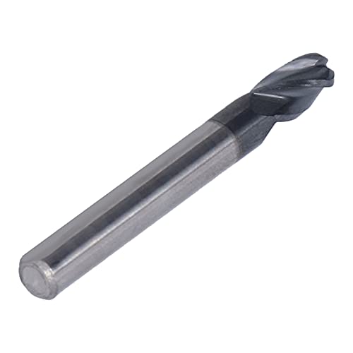 Mavaol 4 Flötenkugel Nase End Mill Wolfram -Carbid -Frässchneider Hocheffizienz -Chipentfernung für CNC -AcrylpvC -Harzholzmarmorgravur stabil (R6*30*D12*75) von Mavaol