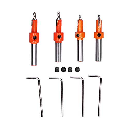 Mavaol 4 PCs Countersink Bohrer Bit Set hohe Härte starke Schneidkraft Holzbohrmaschine für Schreinerei von Mavaol