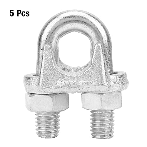 Mavaol 5 Stcs Edelstahl -Klemm -Draht -Seilschnurklammelklemmkabel Klemmverschluss Silberton (M12) von Mavaol