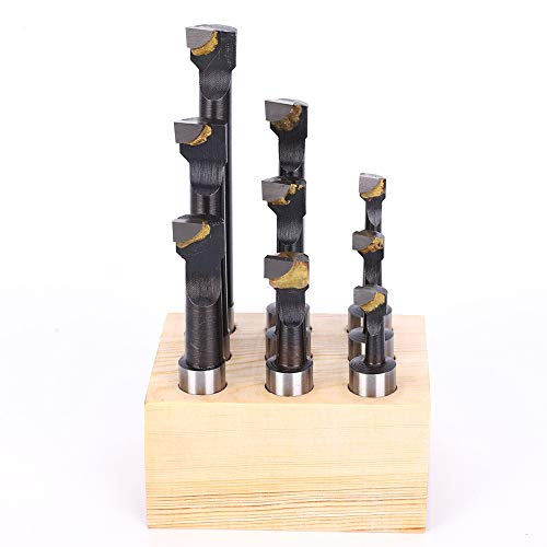 Mavaol 9-teiliges CNC-Drehmaschinen-Bohrstangen-Set, Schnellarbeitsstahl, 12 mm Durchmesser, präzise Bohr- und Bohrwerkzeuge für Bearbeitungsprofis von Mavaol