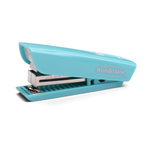 Mavaol Compact Stapler, 15 Blätterkapazität, einziehbarer Grundnahrungsmittel, Clear Heftle -Zuschauer, für Büro-, Schule oder Heimnutzung (Green) von Mavaol