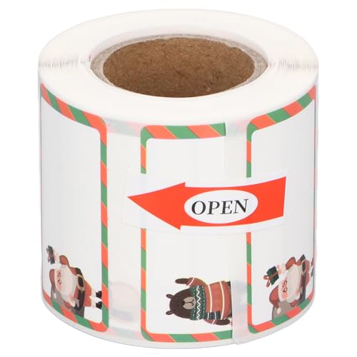 Mavaol Thermopapier etiketten, selbst klebend, wasser beständig, kratz fest, lebendige Muster, ideal für die Herstellung, Lebensmittel verpackung, Inventar, Kleidung (Christmas Style) von Mavaol