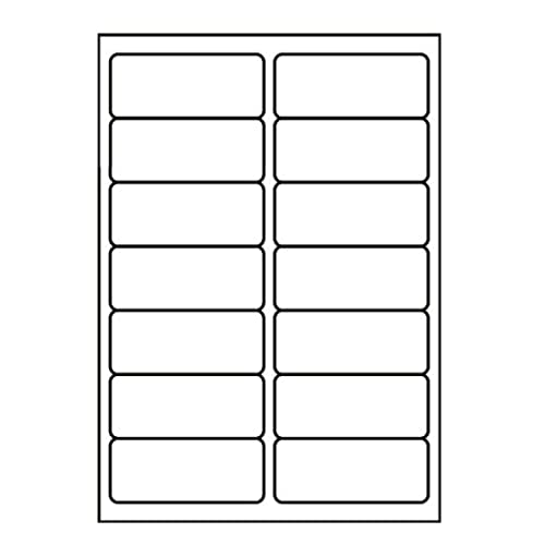 A4-Etiketten, selbstklebend, für Tintenstrahldrucker, Laserdrucker, bedruckbar, 99 x 38 mm, 25 Blatt, 14 Stück von Max Solutions