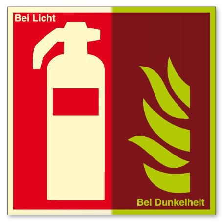 Max Systems Kunststoff-Feuerschutzschild, lang nachleuchtend - Feuerlöscher - 10 x 10 cm von Max Systems