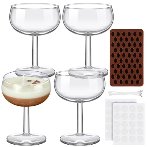 Maxdot Martini-Kaffeekerzen, Geschenke für Frauen, Kaffeeliebhaber, selbstgemachte Espresso-Martini-Kerze mit Martini-Tasse, Kaffeeform, Bohnen, Kerzendocht, Klebepunkt, Duftkerzen für Zuhause, von Maxdot