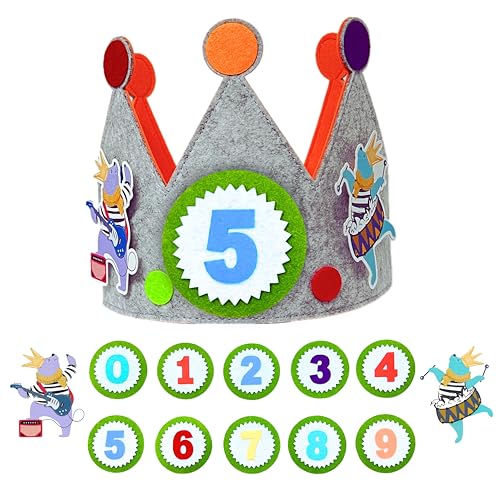 Maxi Nona Krone für Kindergeburtstag oder Party mit Zahlen 1-9 (Kreis + Maske) von Maxi Nona