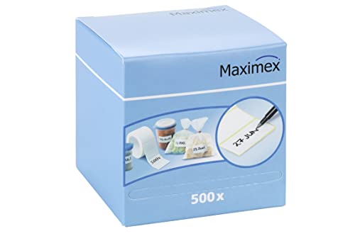 Maximex Haftetiketten 500 Stück, inklusive Etikettenspender, Maße Etiketten je 6 x 3 cm von WENKO