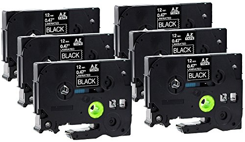 6x Schriftbänder für Brother TZe-335 weiß auf schwarz 12mm laminiert für Brother P-Touch 1000W 1010 1090 1830VP 2030VP 2100VP 2430PC 2730VP 7600VP H100R H105WB H150WB D200VP D400 D600VP P750W von Maximustrade