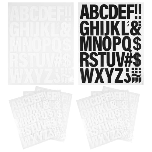 10 Blätter Buchstaben zum Aufbügeln,Wasserdicht 5 cm Buchstaben Aufbügeln Beflockung Selber Machen,Bügelbuchstaben für Textilien Kleidung T Shirts DIY Dekoration(Weiß,Schwarz) von Maxmoc