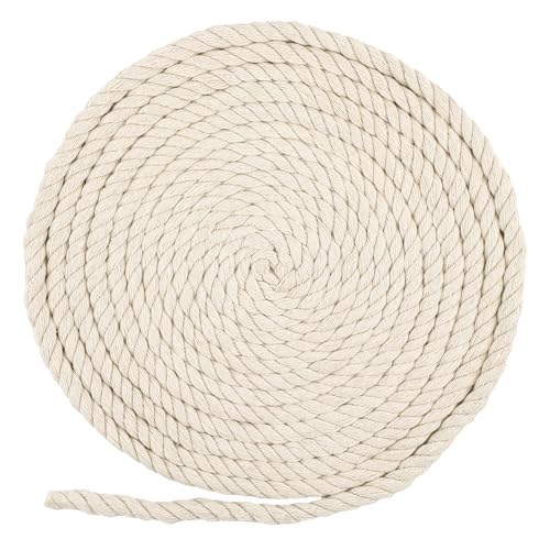 Dickes Seil,Tau Seil Makramee Garn,Viele Größe Baumwollkordel,Kordelband für DIY-Bastelarbeiten, Dekorative Projekte(10mm*6m) von Maxmoc