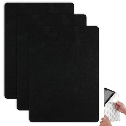 Selbstklebendes Stoff-Reparaturflicken-Set, 3 Stk Leinen-Klebeflicken-Patches, 20 x 28 cm, Stoffflicken zur DIY-Reparatur von Sofas, Autositzen, Bürostühlen, Vorhängen und Leinenkleidung (Schwarz) von Maxmoc