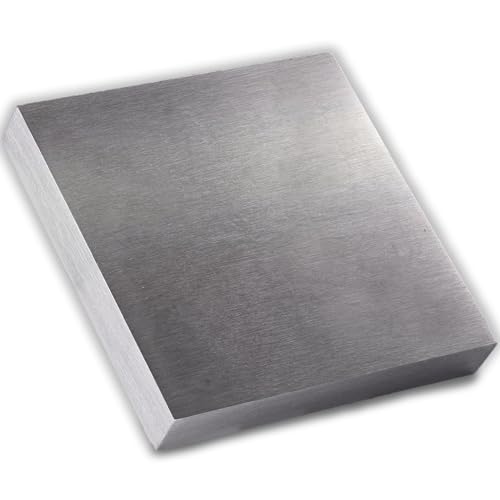 MaxoPro 10,2 x 10,2 cm Stahlbankblock, flacher Amboss, Juwelierwerkzeug, hitzebehandelter, kratzfester massiver Metall-Bankblock für Schmuckherstellung, Reparatur, Metallprägung (10,2 x 10,2 x 1,27 von MaxoPro