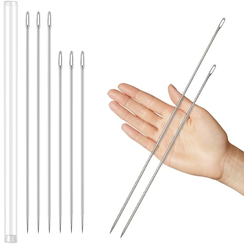 Maxqzin 6 Stück Nähnadeln mit Großem öhr, Stricknadeln Set 25cm 30cm Sticknadeln Wollnadel Zum Vernähen Stopfnadeln für Wolle Stopfnadeln mit Großem öhr für Nähen Kreuzstich Maxqzin 6 Stück Nähnadeln mit Großem öhr, Stricknadeln Set 25cm 30cm Sticknadeln Wollnadel Zum Vernähen Stopfnadeln für Wolle Stopfnadeln mit Großem öhr für Nähen Kreuzstich von Maxqzin