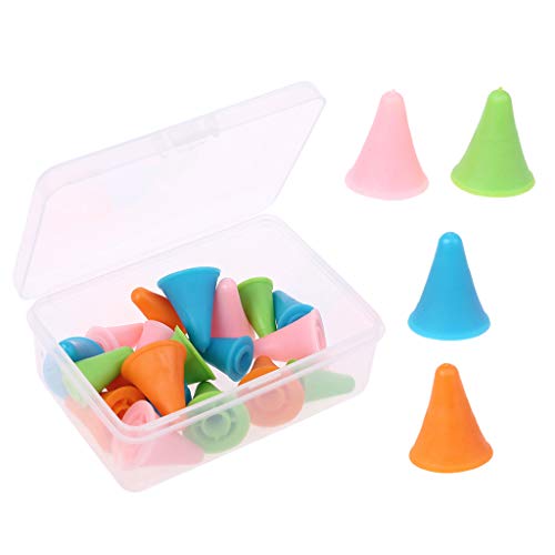 Maxtonser 20pcs Cone Shape Knitting Needles Cap Tips Point Protectors Stoppers Cover Craft,Needles Cap von Maxtonser