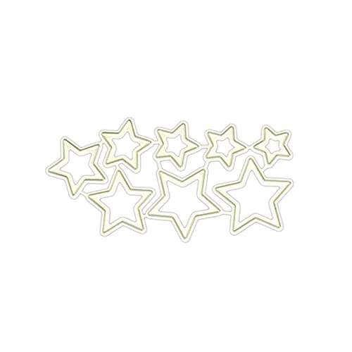 Maxtonser Sterne Metall Stanzformen Schablone Scrapbooking Diy Album Stempel Papier Karte,Gold 3.8X7.8Cm/1.50X3.07In von Maxtonser