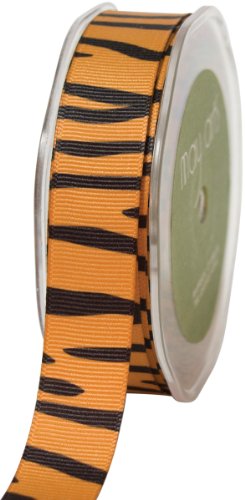 May Arts 2,2 cm breites Band, Ripsband mit Tiger-Druck. von May Arts