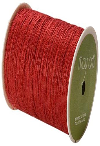 May Arts Juteschnur, 1 mm, Rolle, 400 m, Rot von May Arts