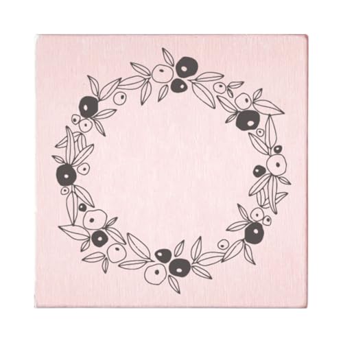 May and Berry Holzstempel - Beeren-Kranz, 45x45mm, Rosa von May and Berry