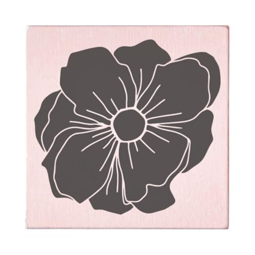 May and Berry Holzstempel - Blume dunkel, 45x45mm von May and Berry