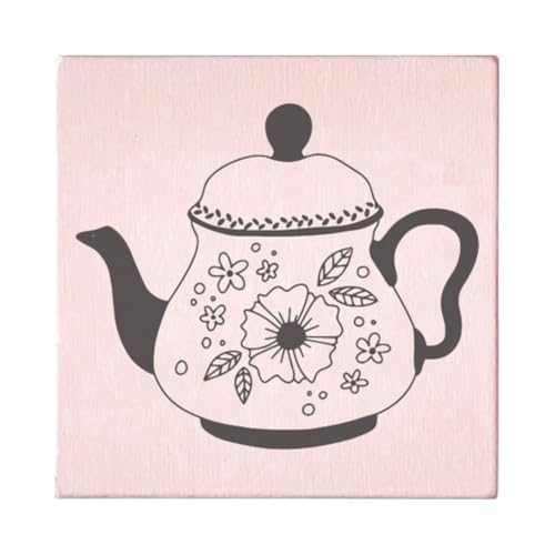 May and Berry Holzstempel - Teetasse, 45x45mm, Rosa von May and Berry