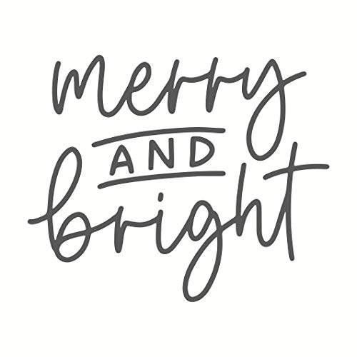 May and Berry Holzstempel merry AND bright 45x45mm von May and Berry