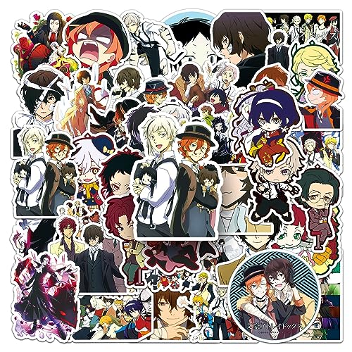 50 Bungo Stray Dogs Aufkleber Wasserdichte PVC Graffiti Aufkleber Koffer Blütenblätter Wasser Tassen Schultasche Gepäck Notebook Aufkleber DIY Handbuch von MayDee